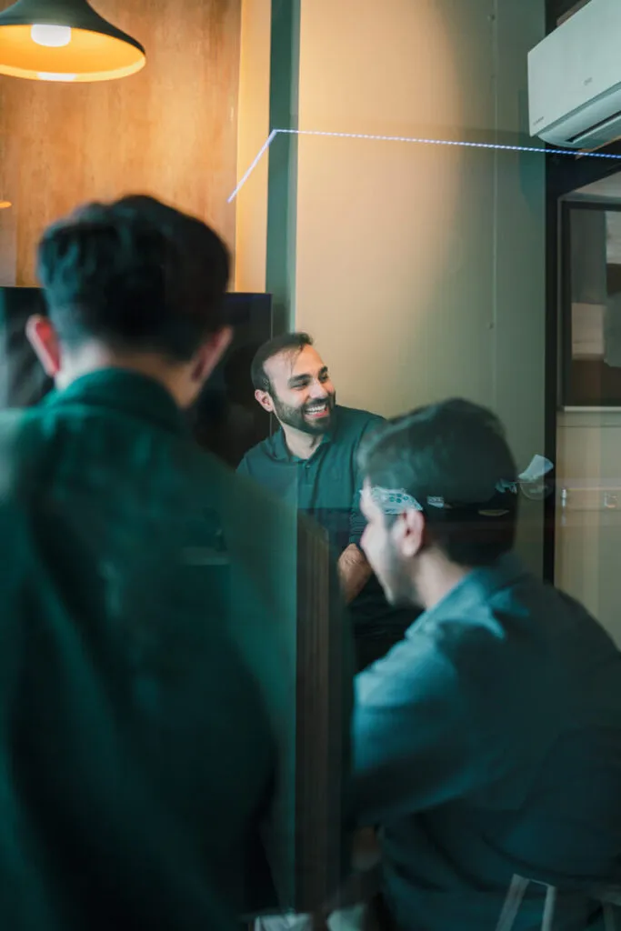 Experience lab walkthrough with clients